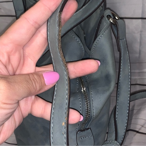 FREE PEOPLE LEATHER TEAL WOMEN BAG WITH ADJUSTABLE STRAP - Picture 9 of 16